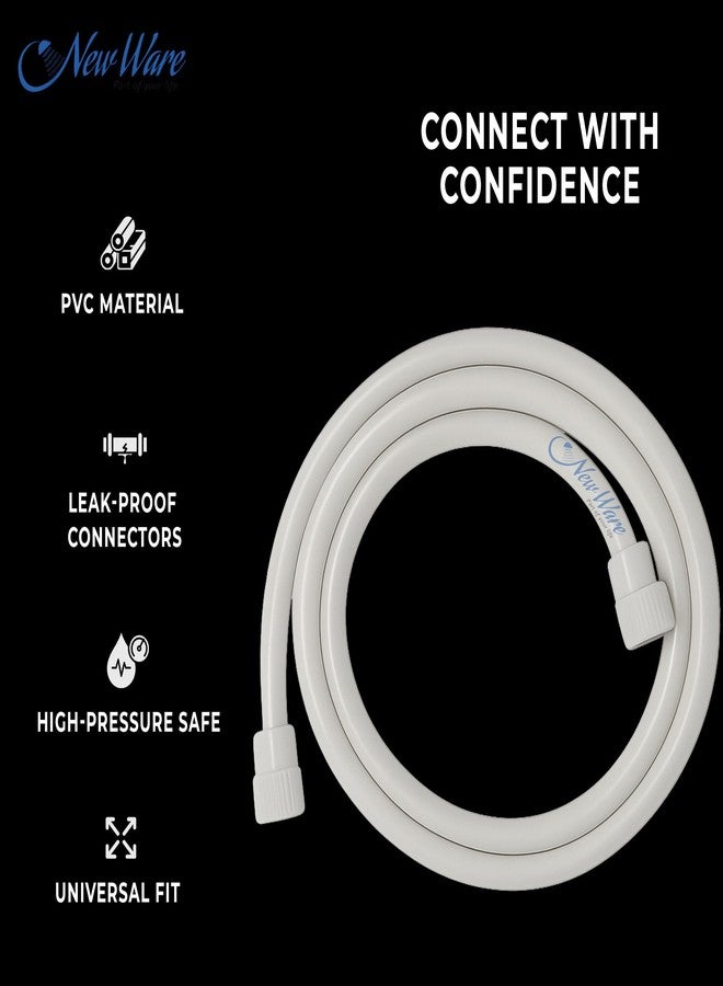 New Ware Shower Tube Connection Pipe for Geysers, Countertop Faucets & Water Taps | PTMT Hot Water Resistant 70°C | White | 2 Meter - Image 4