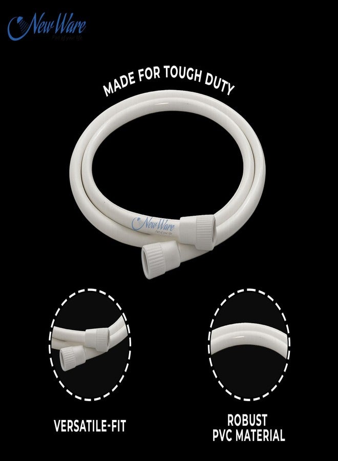 New Ware Shower Tube Connection Pipe for Geysers, Countertop Faucets & Water Taps | PTMT Hot Water Resistant 70°C | White | 2 Meter - Image 2