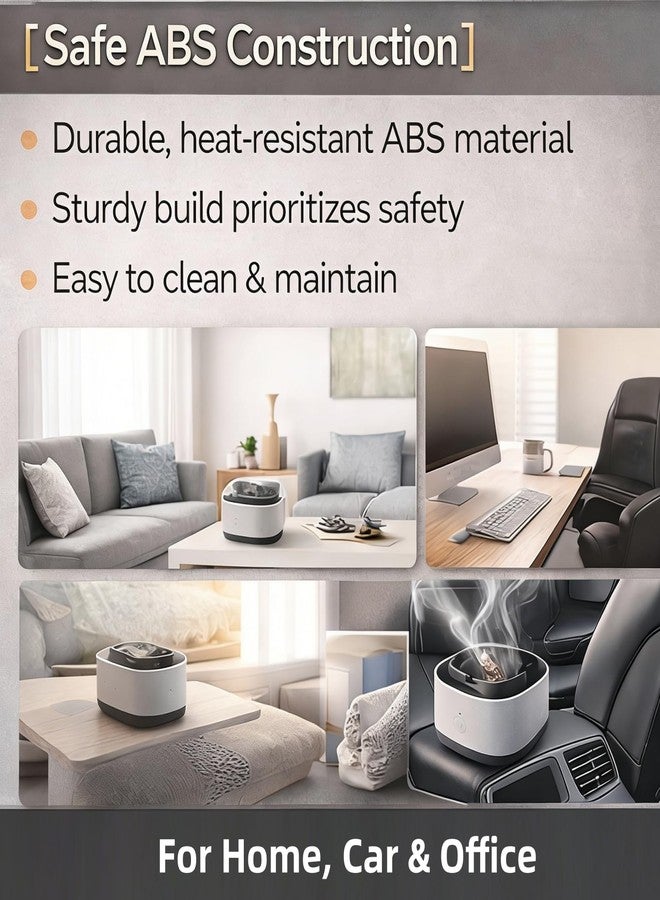 Pilipane Smokeless Ashtray Multifunctional 2 in 1 Air Purifier Ashtray with Filter Rechargeable Ashtray Smoke Removing Ashtray Home Ashtray Portable Ash Tray for Home Indoor Office Gray - Image 5