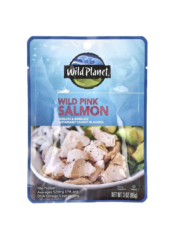 Wild Planet Wild Planet, Wild Pink Salmon, Skinless & Boneless, 3 oz (85 g)  - Image 1