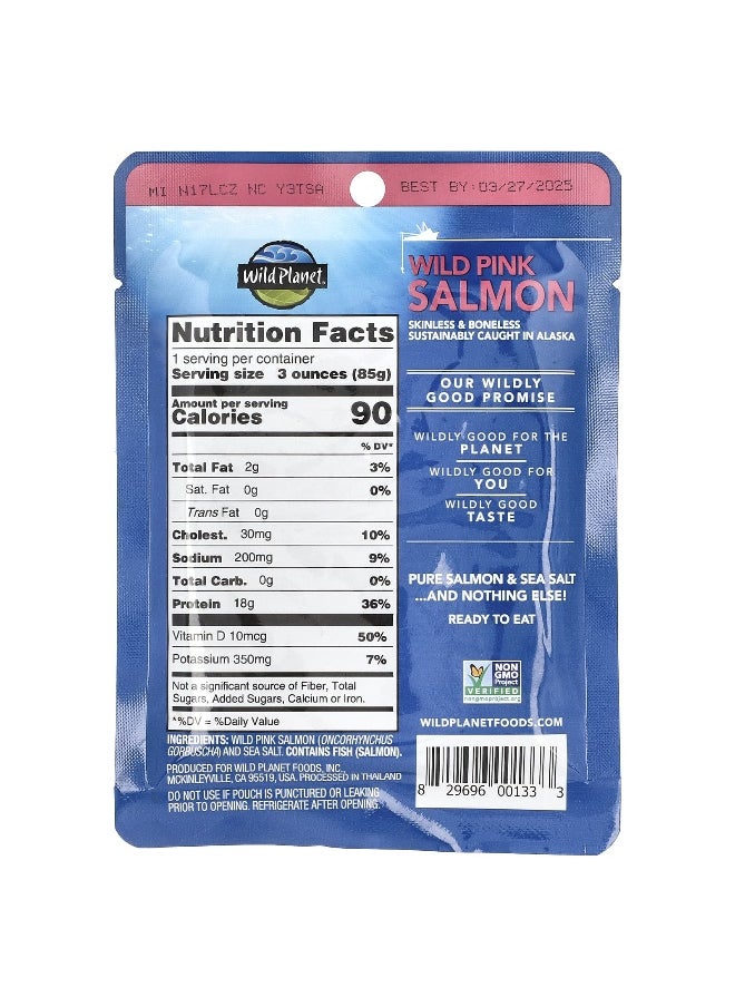 Wild Planet Wild Planet, Wild Pink Salmon, Skinless & Boneless, 3 oz (85 g)  - Image 2