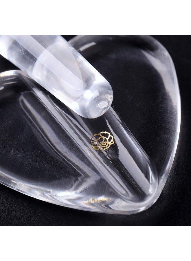 Luzen 1 Set Acrylic Professional Embossed Mold Nail Art Tools Heart Shape Nail Art Equipments Metal Frame Bending Curve Shaping Press Tools For Nail Salon And Home Nail Art Decors Design Clear - Image 5