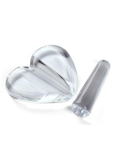 Luzen 1 Set Acrylic Professional Embossed Mold Nail Art Tools Heart Shape Nail Art Equipments Metal Frame Bending Curve Shaping Press Tools For Nail Salon And Home Nail Art Decors Design Clear  - Image 2