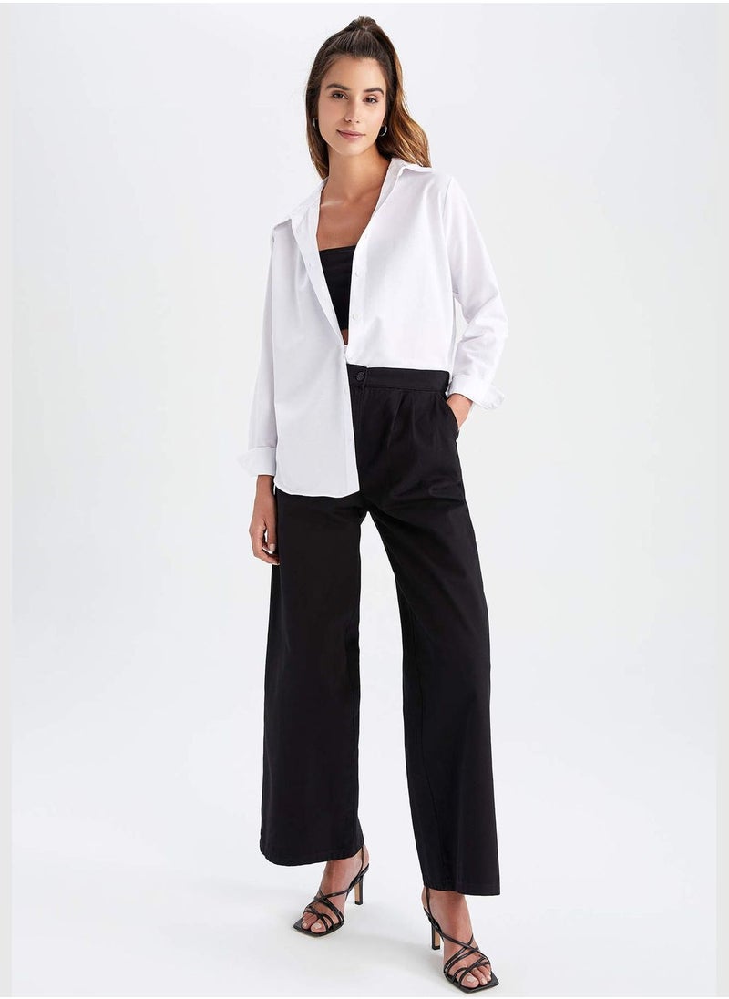 DeFacto - Oversize Fit Long Sleeve Poplin Shirt - Image 1