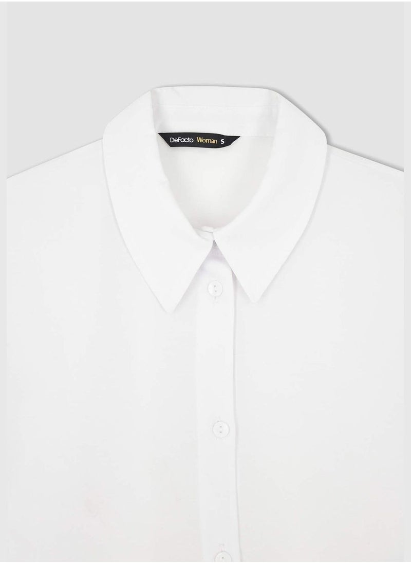 DeFacto - Oversize Fit Long Sleeve Poplin Shirt - Image 1