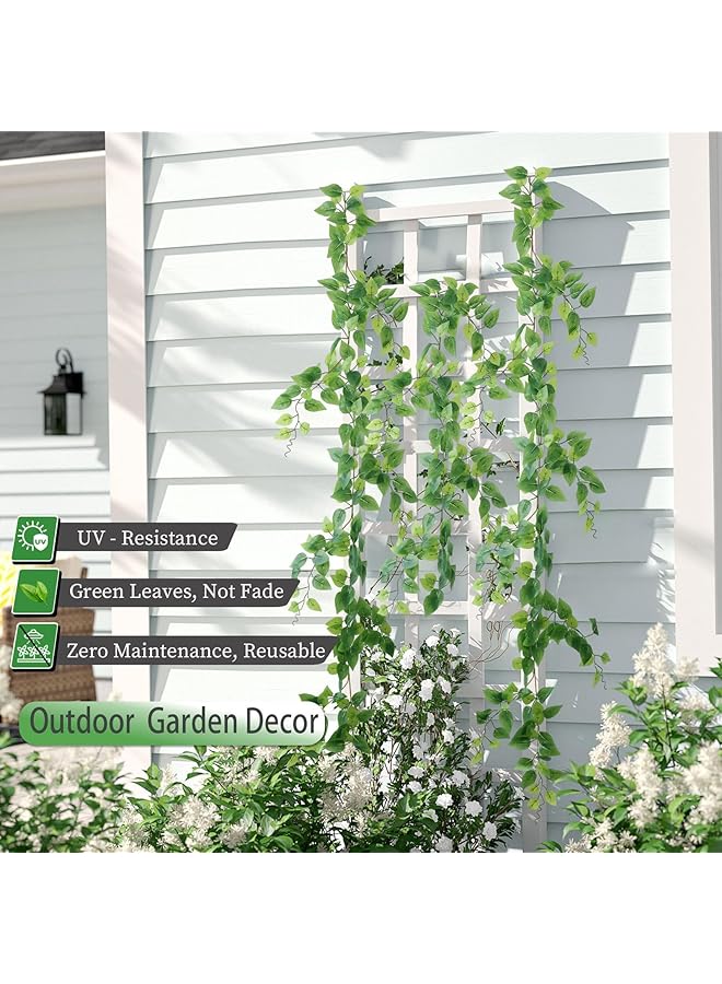 erorex 6Ft Scindapsus Artificial Vine Set 2 Pack Realistic Silk Leaf Garlands Perfect For Bedroom Party Wedding Decor Lush Faux Greenery For Wall And Room Accents - Image 4