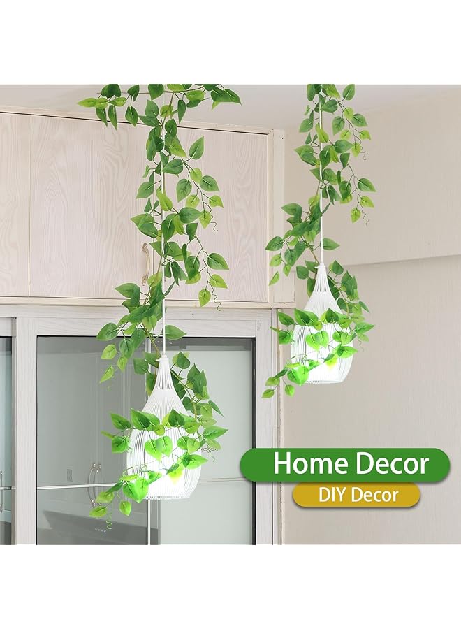 erorex 6Ft Scindapsus Artificial Vine Set 2 Pack Realistic Silk Leaf Garlands Perfect For Bedroom Party Wedding Decor Lush Faux Greenery For Wall And Room Accents - Image 5