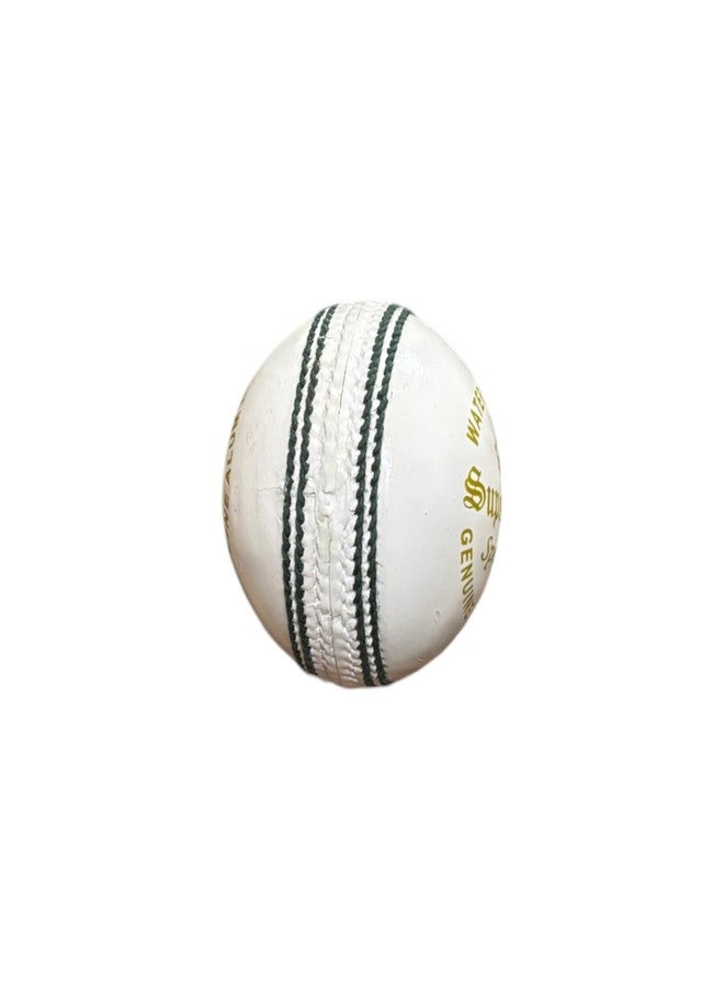SBG White Supertest Leather Ball for Test Matches and one Day Matches, Hand Stitched with Perfect Seam, 100 Overs Ball (1 Ball) - Image 4