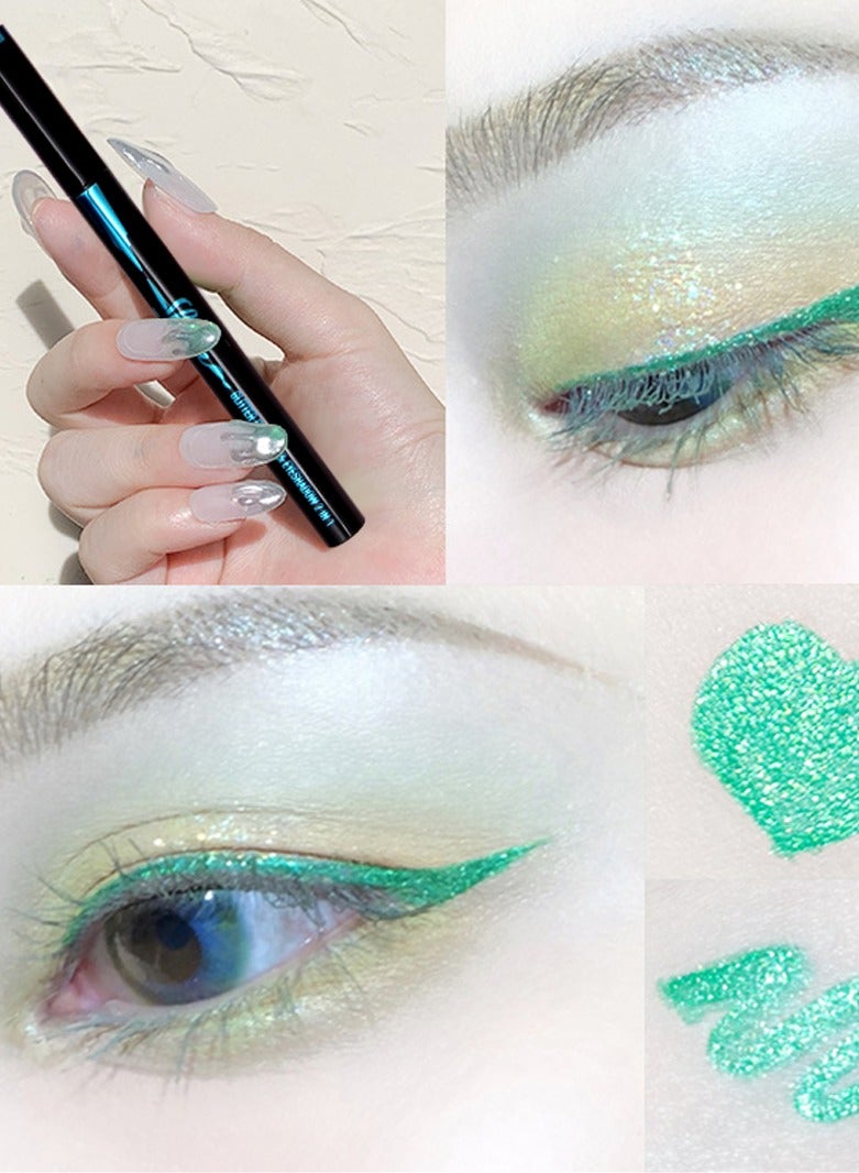 قلم كحل ملون مع لامع اخضر