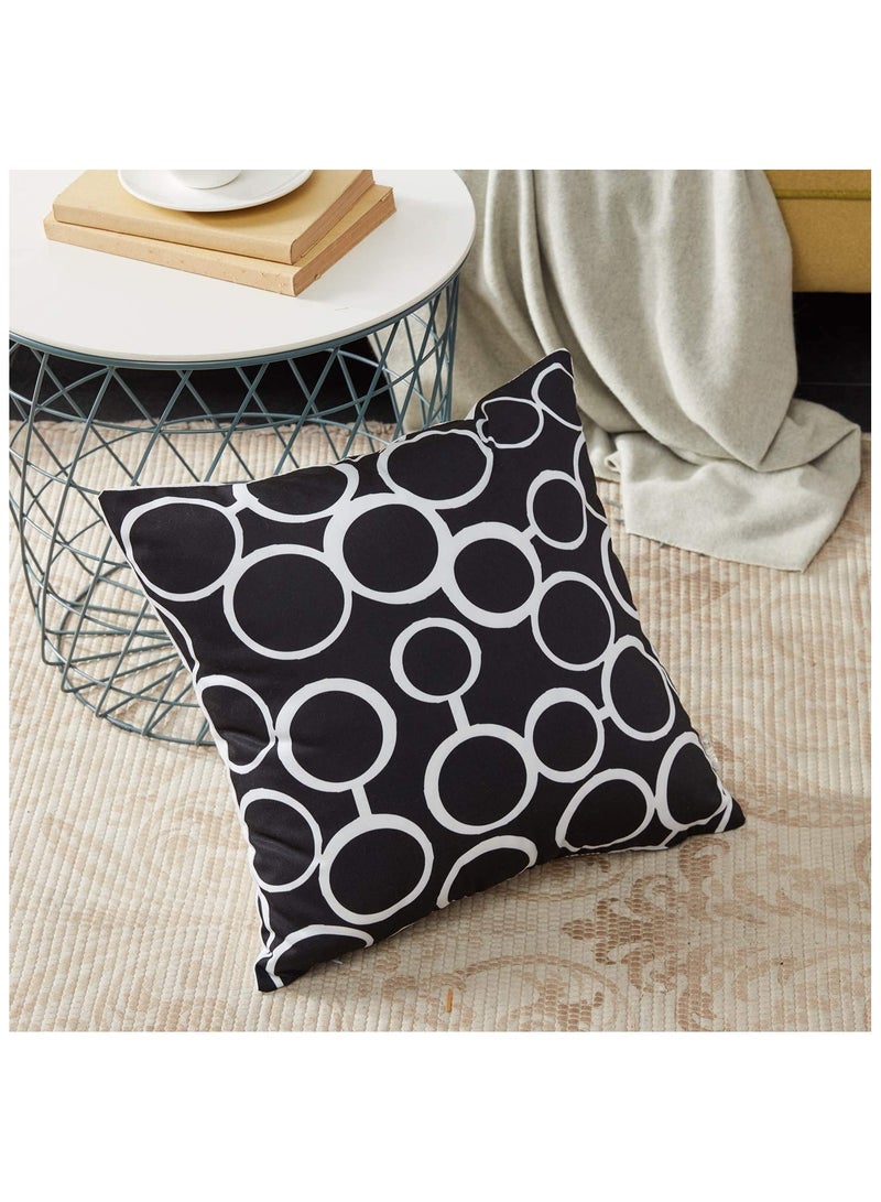 6 pcs Set 45*45cm Modern Home Decorative Throw Pillow Covers Black and White 100% Cotton Cushion Cases - Image 2