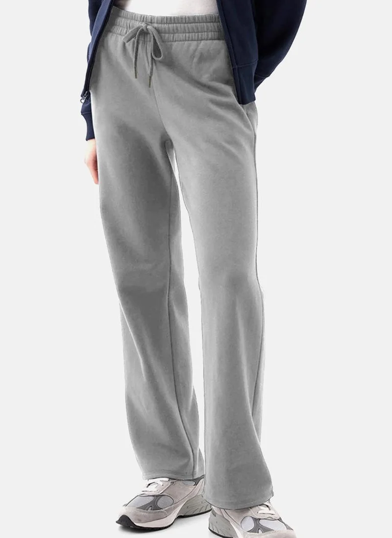 يونيكي Grey Plain Casual Trouser