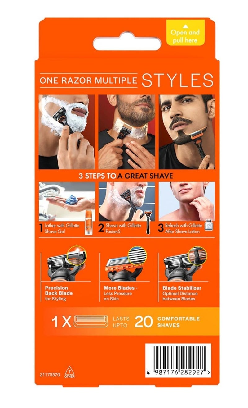 Gillette Fusion Razor for Men, 1 Handle + 1 Blade - Image 2