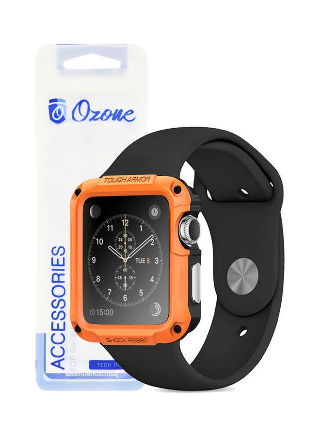 NIBEMINENT Shock-Proof Design Case Compatible With Apple Watch Series 6/5/4/SE Orange - Image 1