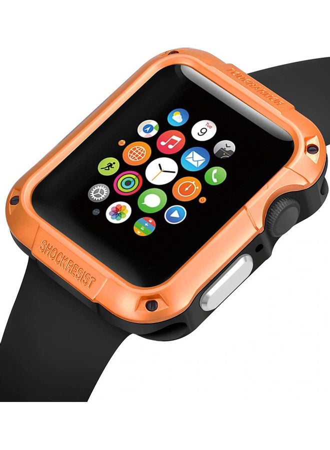NIBEMINENT Shock-Proof Design Case Compatible With Apple Watch Series 6/5/4/SE Orange - Image 4