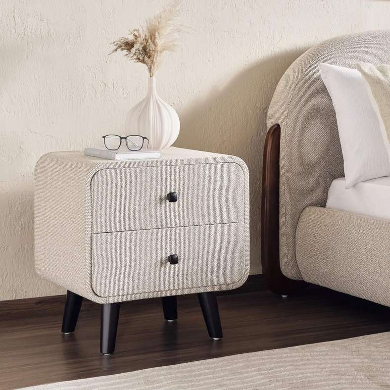 JOSNA NIGHTSTAND WITH 2 DRAWER - GREY