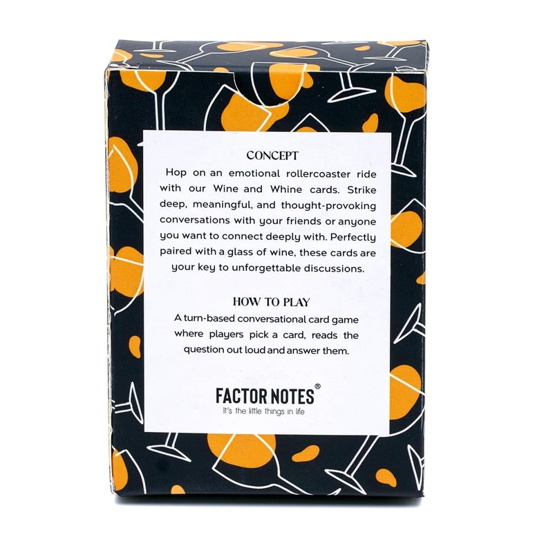 FACTOR NOTES All Ages Conversation Card Game: Wine & Whine - Image 3