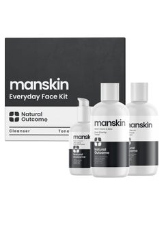 Mens Skin Care Kit  Mens Facial Care Kit for Men Skincare  AntiAging Daily 3 Step Face Care Regimen Includes Rejuvenating Facial Cleanser Balancing Toner  Hydrating Moisturizer