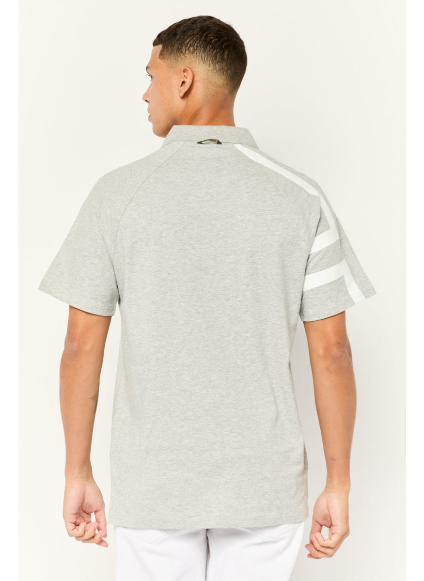 Nordland - Men Regular Fit Short Sleeve Brand Polo Shirt, Light Grey - Image 1