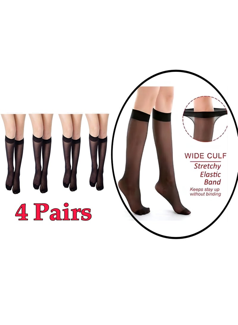 مجموعة من 4 جوارب شفافة فويل محجبات طويلة - Image 1