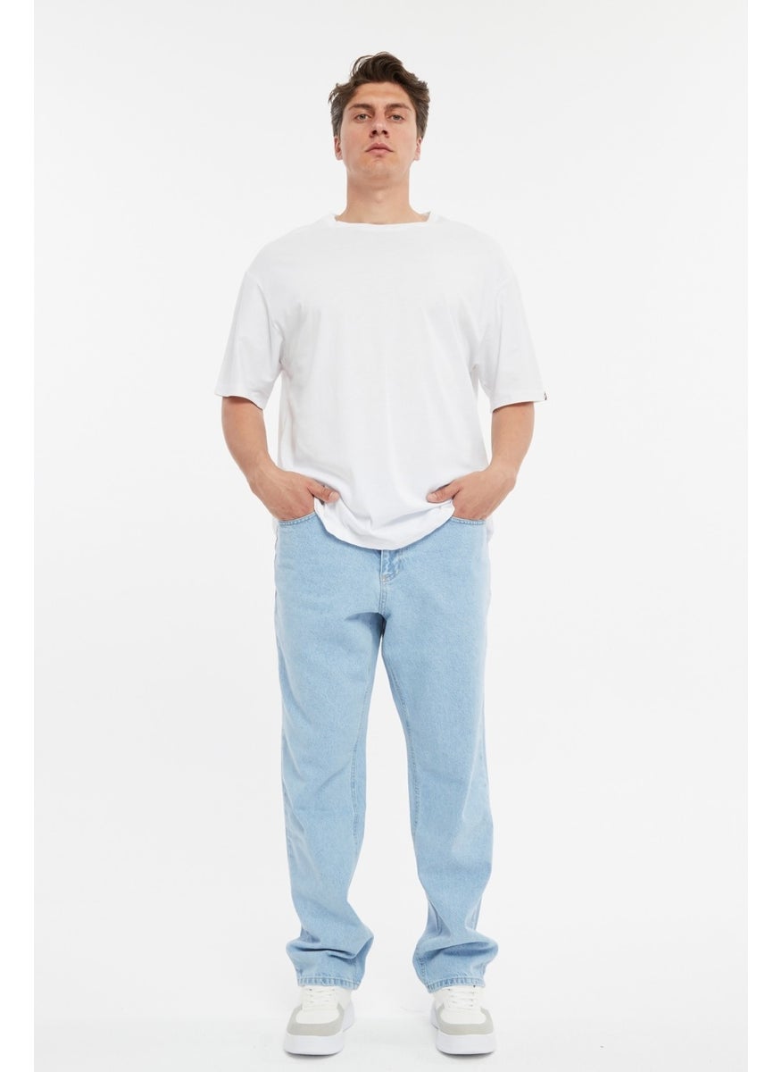 Cedy Denim - بنطلون جينز رجالي فضفاض بخصر عالٍ وقصّة واسعة - C352 - Image 1