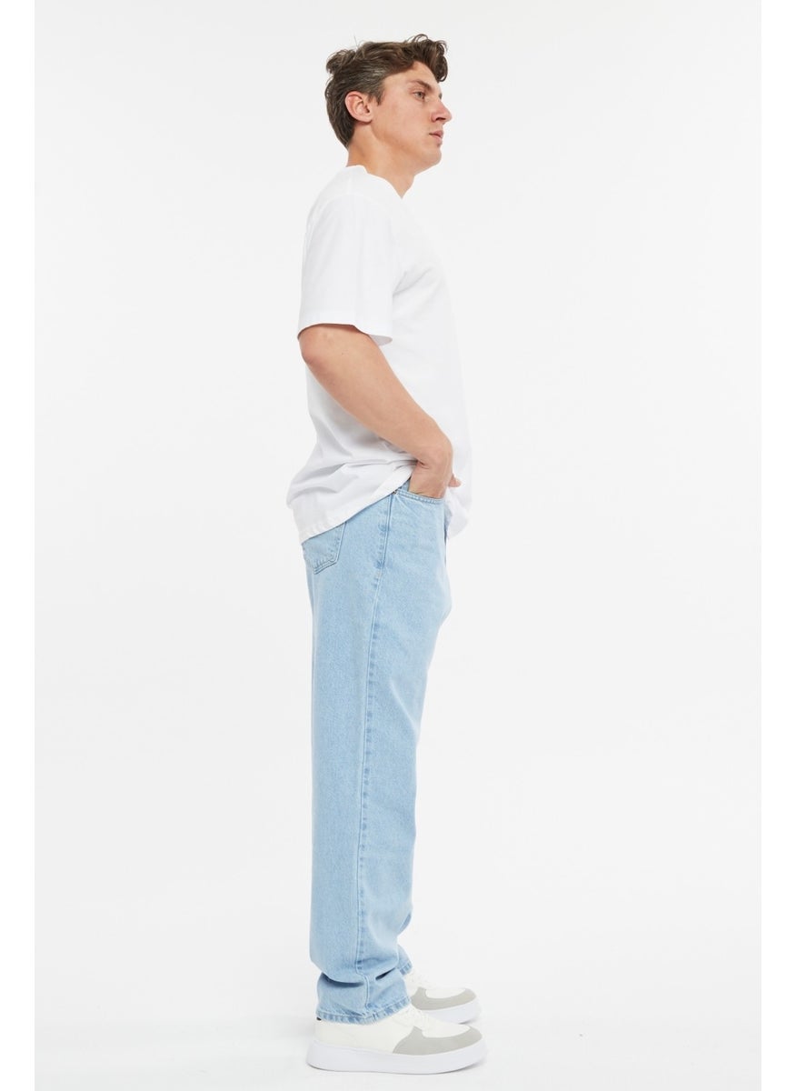 Cedy Denim - بنطلون جينز رجالي فضفاض بخصر عالٍ وقصّة واسعة - C352 - Image 1