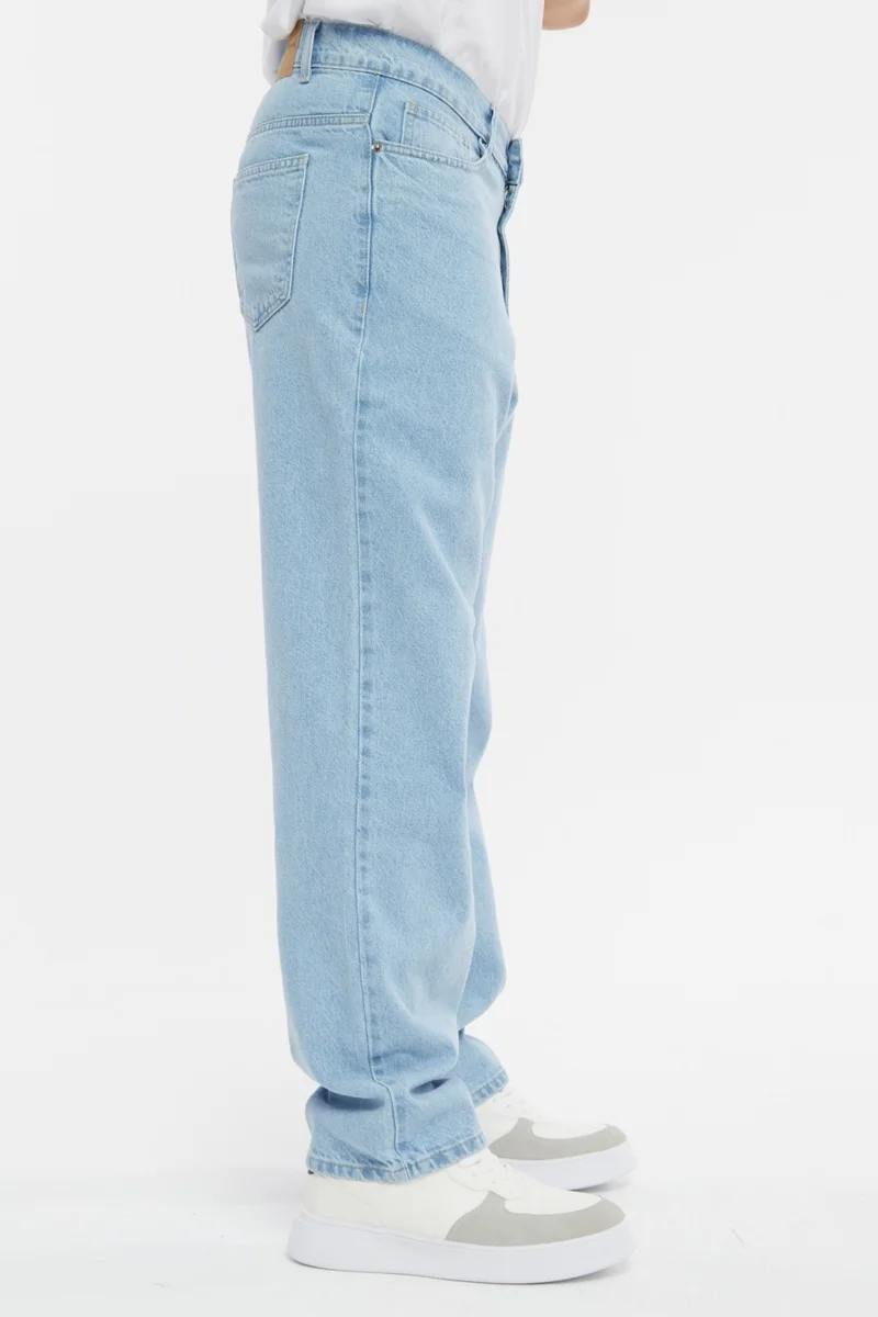 سيدي دينيم Men's High Waist Loose Cut Baggy Loose Fit Jean PANTS-C352