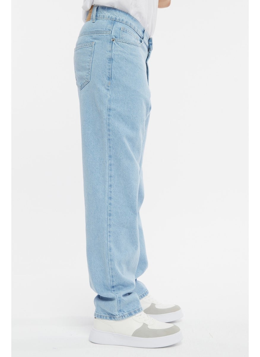 Cedy Denim - بنطلون جينز رجالي فضفاض بخصر عالٍ وقصّة واسعة - C352 - Image 1