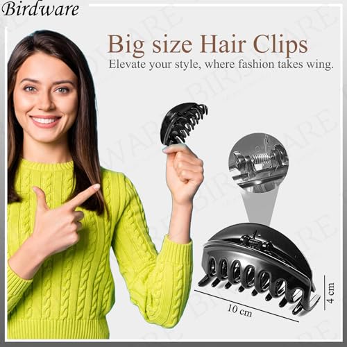 BIRDWARE Hair Clutcher Claw Clip Stone Butterfly Clips Hair Clips For Women & Girls (Pack of 1, Big-Size, Multi Color, Acrylic Material) - Image 2