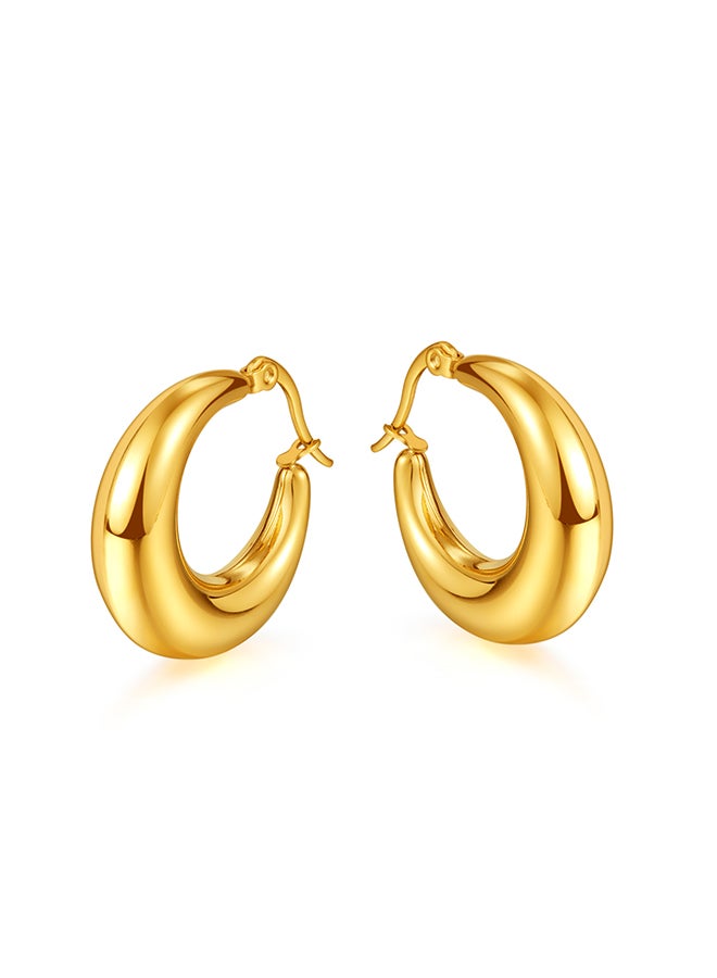 Ins Style Personality Earrings For Women Fashion Temperament Stainless Steel Retro High-End Hollow Earrings - Image 1