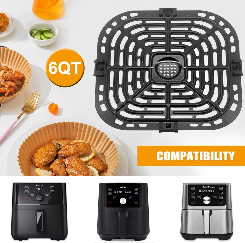 GXF Multi-price design picks Air Fryer Accessories for Instant Pot Vortex Plus 6 in 1 6 QT Gourmia GAF735 6 QT Air Fryer, Air Fryer Replacement Parts Tray Rack Grill Plate Grill Pan Crisper Plate, Dishwasher Safe Long term use design - Image 4