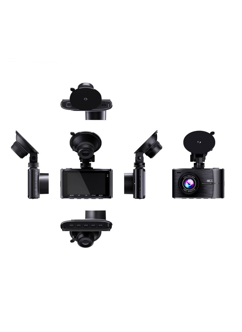 4K Dash Cam 2160P Built-in GPS/WiFi Dual Dash Cam for Car,24H Parking Auto Drive Vehicle Video Recorder Car Registrar Dual Lens