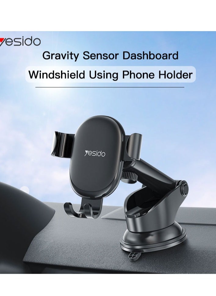 يسيدو حامل هاتف C120 قاعدة قابلة للاستبدال 360 درجة مرنة عالمية حامل الهاتف المحمول للسيارة  - Image 1