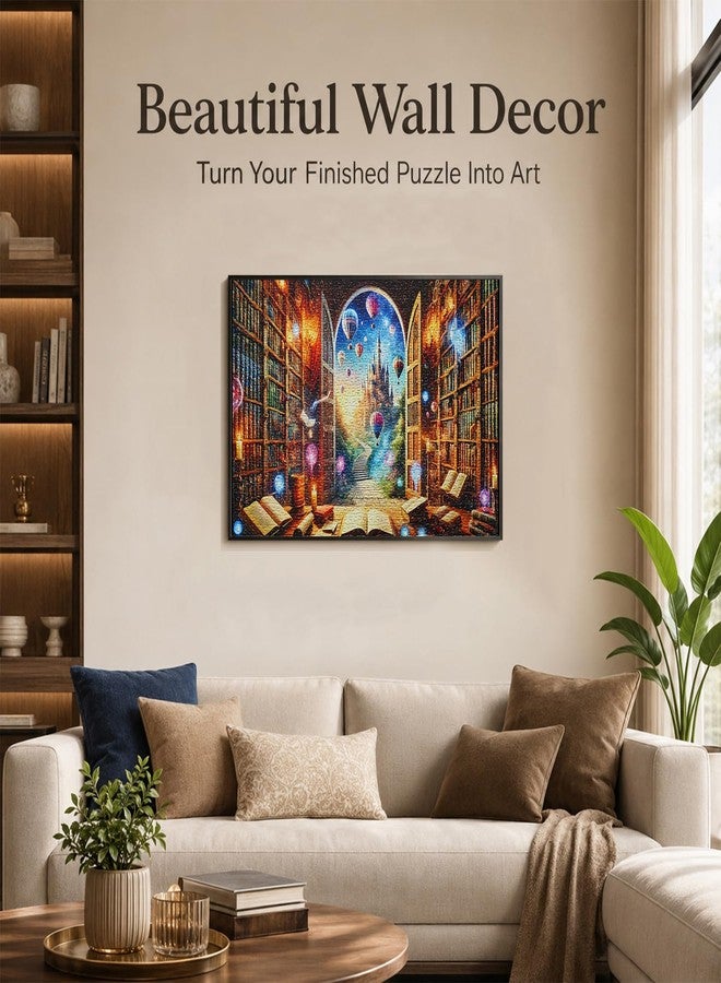 Yunlus Jigsaw Puzzles for Adults 1000 Pieces Impossible Hard Difficult Challenging Puzzles for Adults Teens 1000pc Puzzles Magical Castle Bookshelf Stories Jigsaw Puzzle 1000 Pieces 28 x 20 inch - Image 3