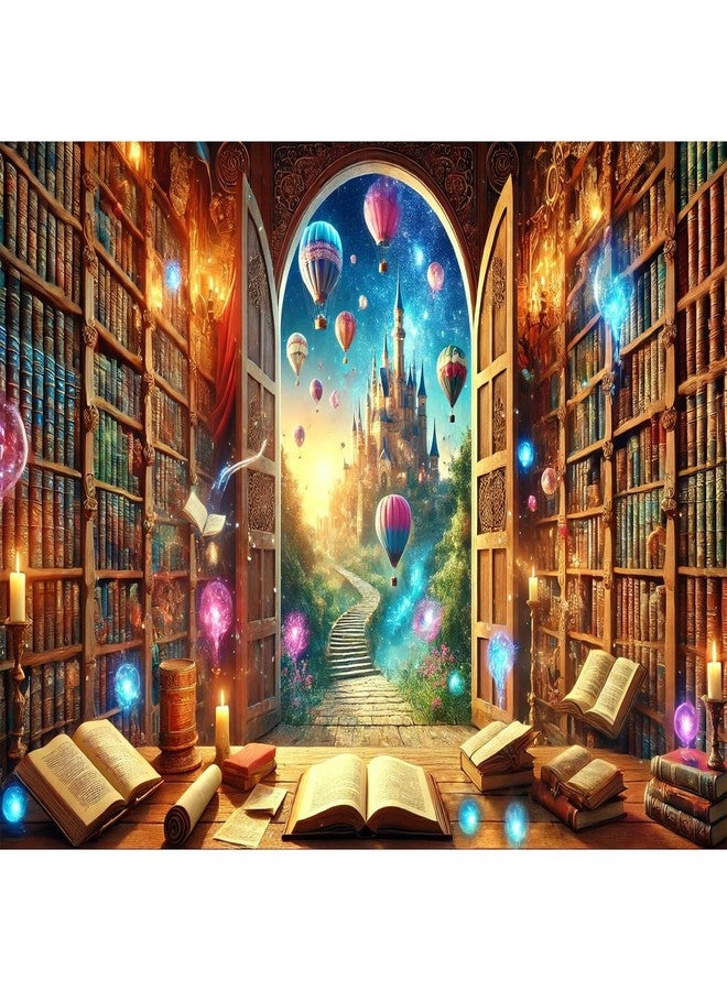 Yunlus Jigsaw Puzzles for Adults 1000 Pieces Impossible Hard Difficult Challenging Puzzles for Adults Teens 1000pc Puzzles Magical Castle Bookshelf Stories Jigsaw Puzzle 1000 Pieces 28 x 20 inch - Image 1