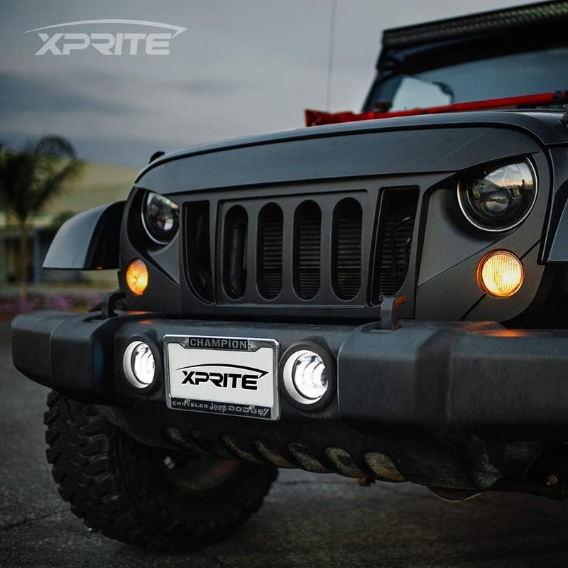 Xprite 4-Inch LED Fog Lights 60W High-Intensity Off-Road Fog Lamp for Driving, DOT Approved Replacement Compatible with 2007-2018 Jeep Wrangler Unlimited JK - Image 4