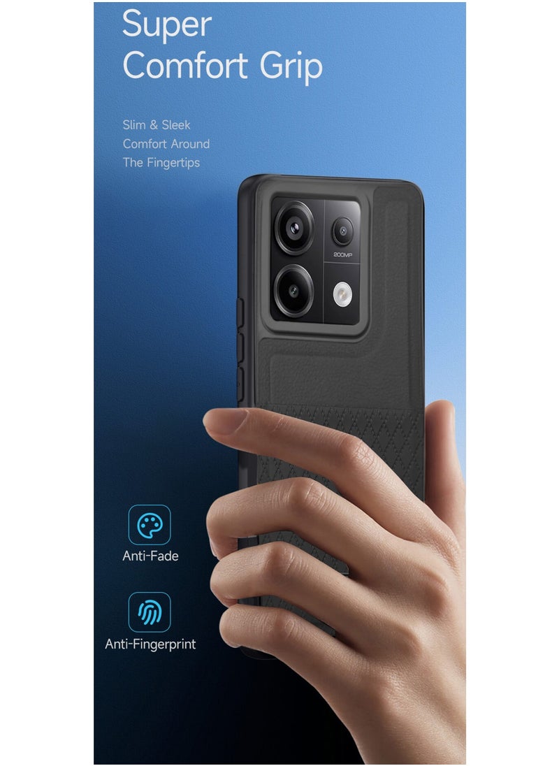 CHAPPELINE - Silicone Pattern Card Holder Case Cover For Xiaomi Redmi Note 13 Pro Black - Image 1