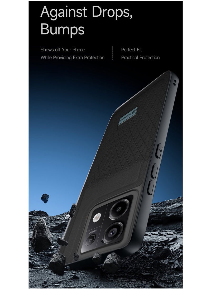 CHAPPELINE - Silicone Pattern Card Holder Case Cover For Xiaomi Redmi Note 13 Pro Black - Image 1