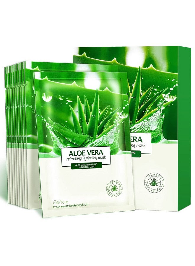 PalNour Aloe Facial Skincare Sheet Hydrating Moisturizing Revitalizing Facial Skincare Sheet For Dry Oily Sensitive And Tired Skin 25Ml/0.8Oz Pack Of 10 - Image 1