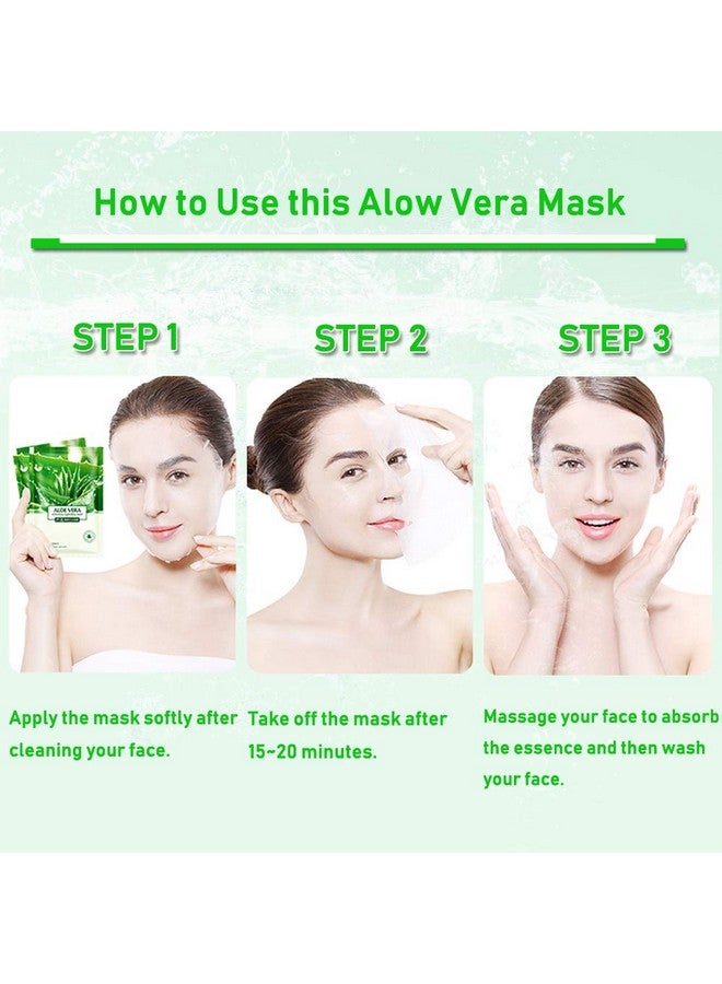 PalNour Aloe Facial Skincare Sheet Hydrating Moisturizing Revitalizing Facial Skincare Sheet For Dry Oily Sensitive And Tired Skin 25Ml/0.8Oz Pack Of 10 - Image 5