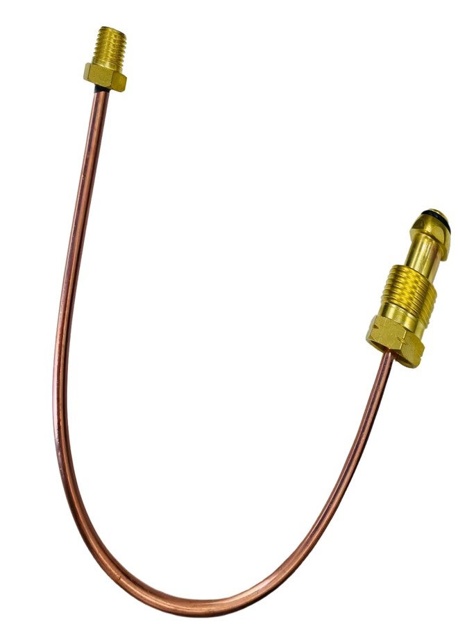 MCAMPAS 15 Inch Propane Regulator Copper Pigtail POL x 1/4"NPT Male Pipe Thread - Image 2
