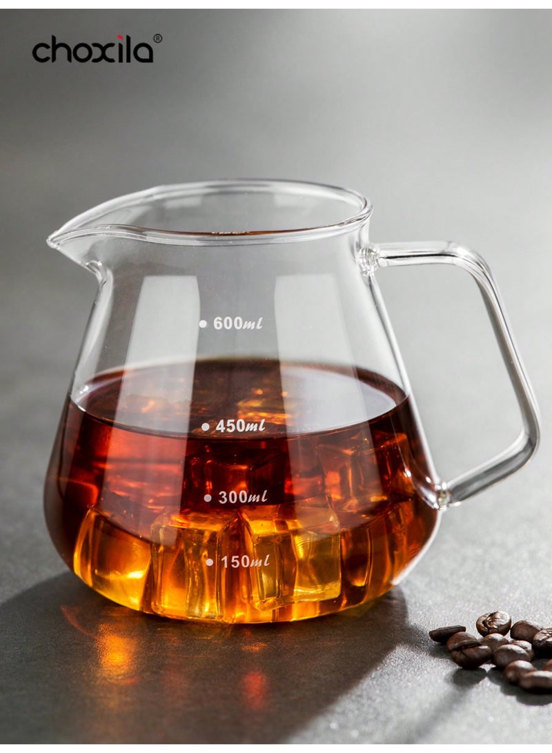 choxila 2pcs/set, Pour Over Coffee Maker Set, Glass Coffee Pot and Filter Cup with Bamboo Stand, Glass Carafe and   Coffee Dripper, Drip Coffee Maker Set for Home or Office, 1-4 Cups - Image 5