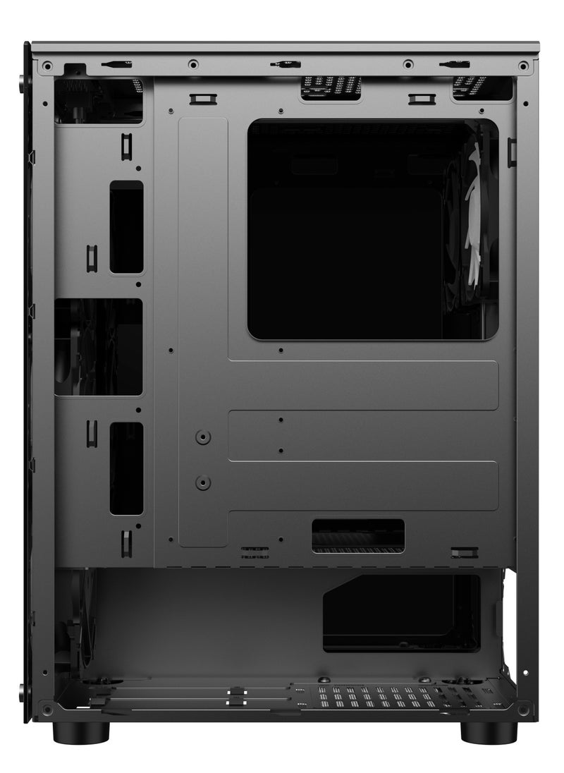 null - صندوق الكمبيوتر للألعاب شاربكس ZEPHYR ARGB ATX Mid Tower مع زجاج مقسّى أمامي (Z-200) مع 4 مراوح 120 مم ARGB مثبتة مسبقًا، مع لوحات جانبية وأمامية من الزجاج المقسّى، ومنافذ: نوع C1 / USB3.0 *1 / USB2.0 *2 / أزرار: الطاقة / إعادة التعيين / LED. - Image 1