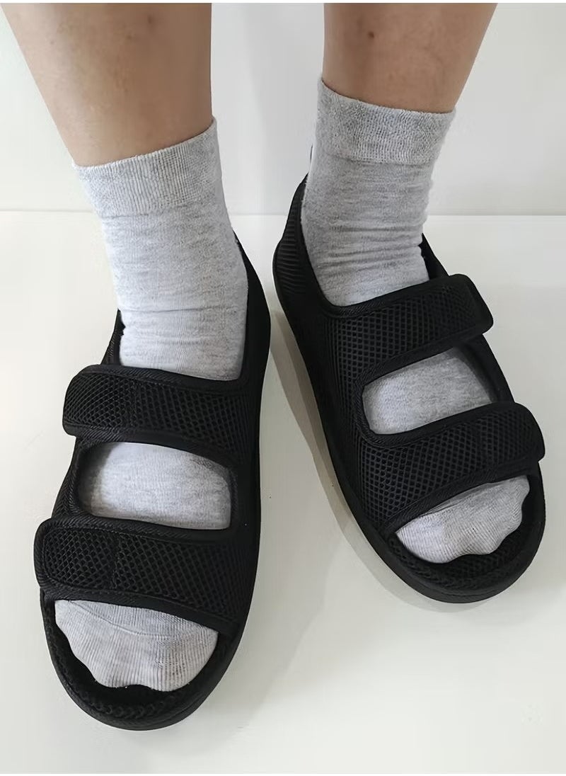 HAVEN - Diabetic Shoes，Orthopedic Diabetic Walking Shoes，Extra Wide Width Open Toe Sandals，Adjustable Arthritis Edema Slippers for Elderly（41-42size） - Image 1