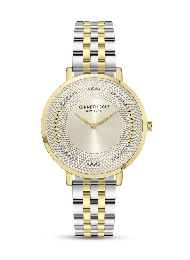 Kenneth Cole New York 34mm Analog Women's Watch with Two-tone Stainless Steel Bracelet  - Image 1