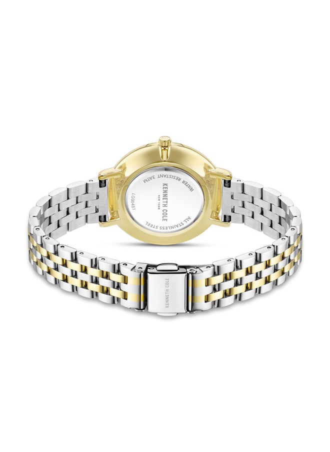 Kenneth Cole New York 34mm Analog Women's Watch with Two-tone Stainless Steel Bracelet  - Image 3