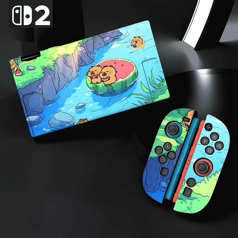 غلاف ناعم لـ Switch OLED كابيبارا بطيخ من TPU مضاد للانزلاق والصدمات - Image 5