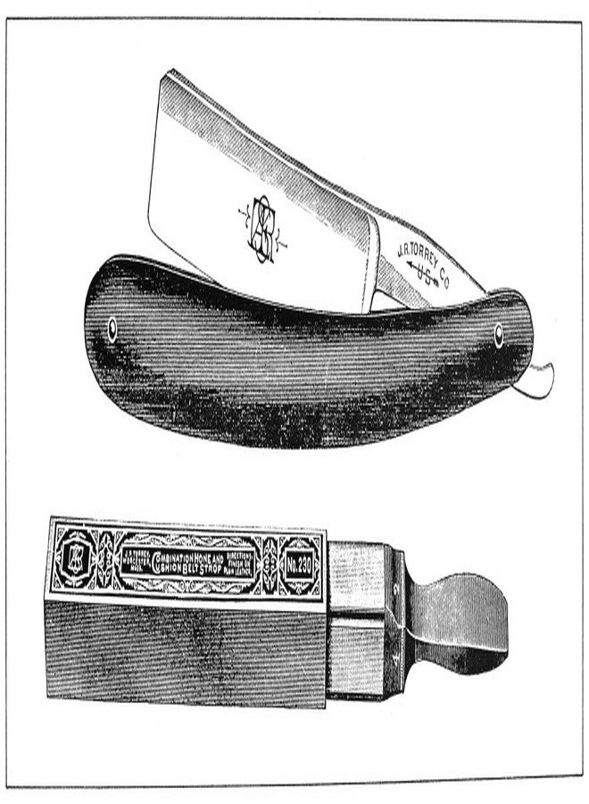 Straight Razor And Strop Nline Engraving American Late 19Th Century Poster Print by (18 x 24)