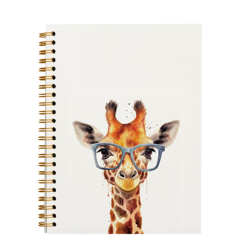 OXW Giraffe Gifts Cute Notebook Journal, Giraffe Gifts for Women, Cute Gifts for Women Teen Girls, Cute Notebook Journal for Women, Animal Lover Gifts for Kids, Gifts for Teen Girls(5.5'' X 8.3'') - Image 1