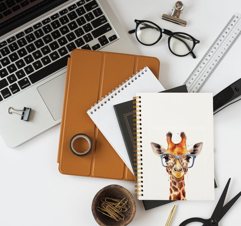 OXW Giraffe Gifts Cute Notebook Journal, Giraffe Gifts for Women, Cute Gifts for Women Teen Girls, Cute Notebook Journal for Women, Animal Lover Gifts for Kids, Gifts for Teen Girls(5.5'' X 8.3'') - Image 5