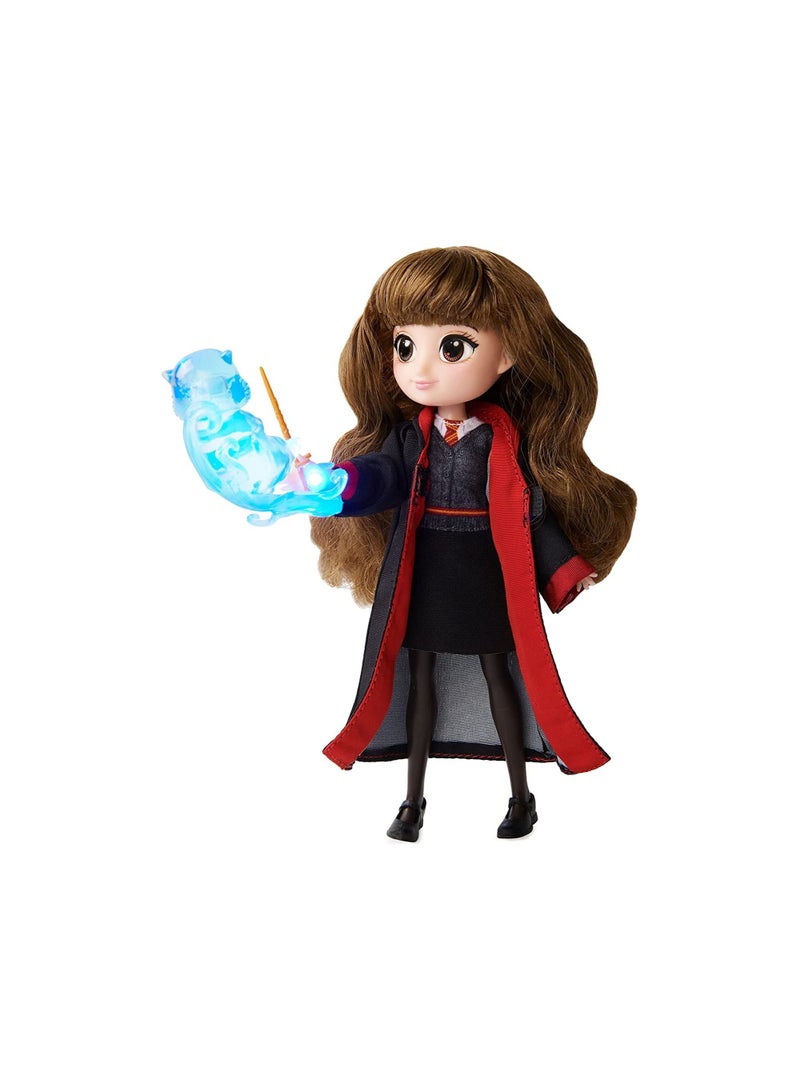 SPIN MASTER Wizarding World Harry Potter, 8-inch Hermione Granger Light-up Patronus Doll with 7 Doll Accessories and Hogwarts Robe, Kids Toys for Ages 5 and up - Image 2